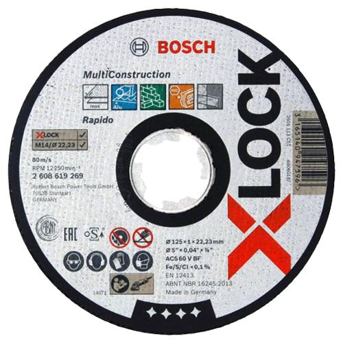Řezný kotouč BOSCH X-Lock 125x1,6mm na všechno MULTI CONSTRUCTION