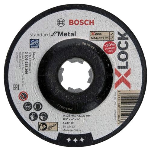 Brusný kotouč BOSCH 125x6,0mm X-Lock STANDARD na kov