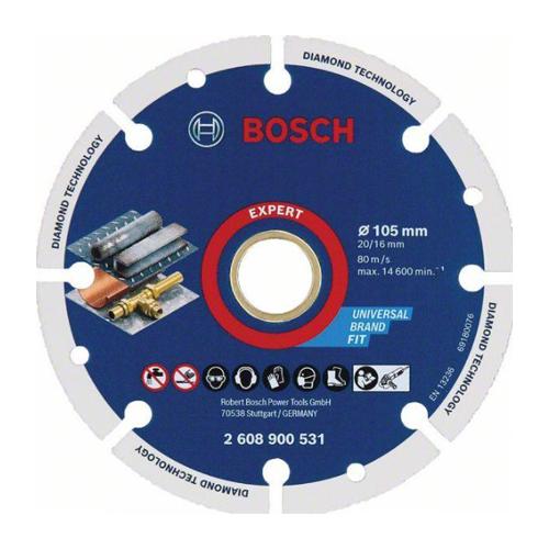 Diamantový řezací kotouč BOSCH 105x20/16mm na kov