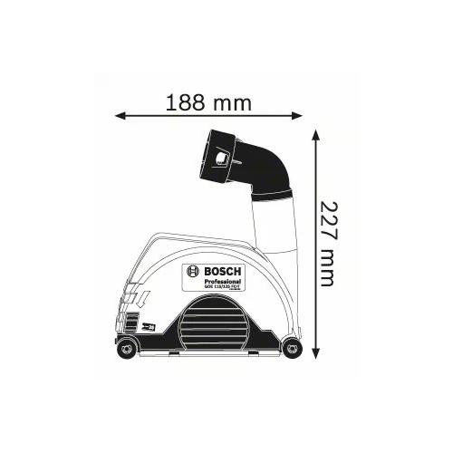 Odsávací kryt BOSCH GDE 115/125 FC-T pro 115mm a 125mm úhlové brusky
