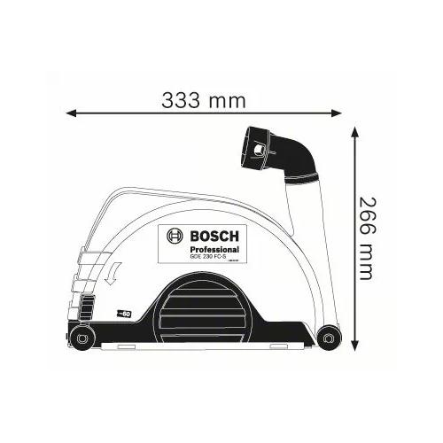 Odsávací kryt BOSCH GDE 230 FC-S pro 230mm úhlové brusky
