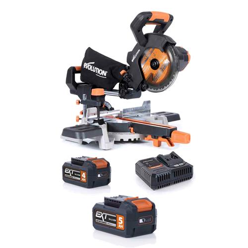 Pokosová AKU pila EVO R185SMS-Li se 4Ah baterií a další 5Ah baterií a nabíječkou ZDARMA