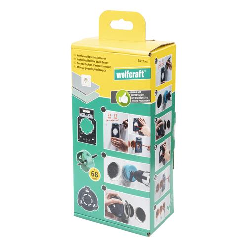 Instalační sada zásuvek pro sádrokartonové desky WOLFCRAFT 5897