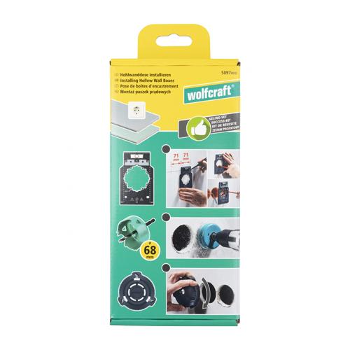 Instalační sada zásuvek pro sádrokartonové desky WOLFCRAFT 5897