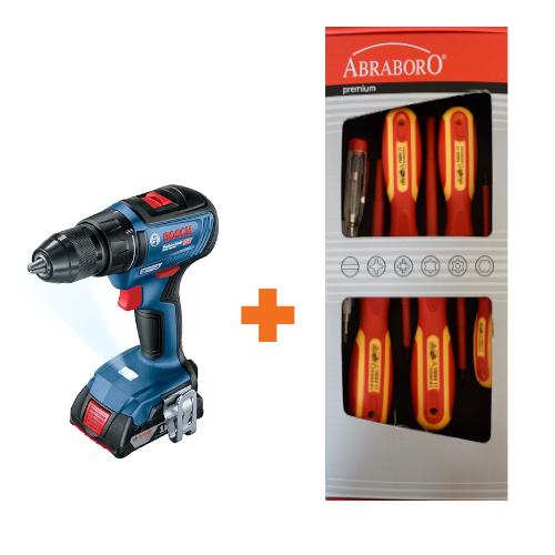 Aku šroubovák BOSCH GSR 18V-50 2x2,0Ah L-case