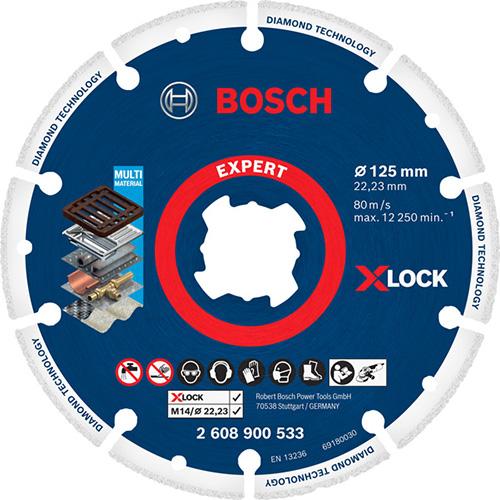 Řezný diamantový kotouč BOSCH 125mm X-lock STEEL