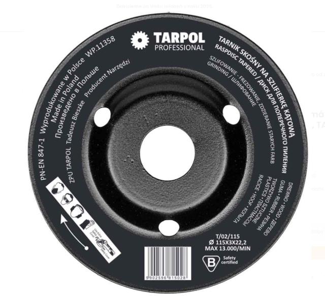 Kotouč rašple šikmá 115x3x22,2mm DŘEVO