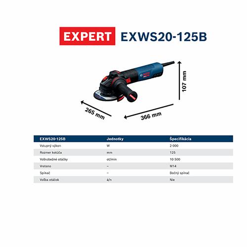 Úhlová bruska BOSCH AKU/EXWS20-125B