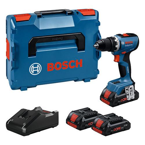 Aku vrtací šroubovák BOSCH AKU/GSR18V-65 2x 4,0Ah, L-Case
