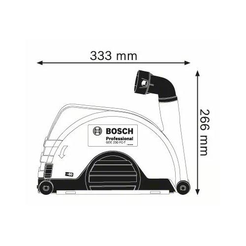 Odsávací kryt BOSCH GDE 230 FC-T pro 230mm úhlové brusky