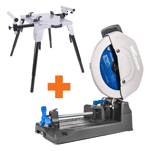 Pokosová pila EVOLUTION S355CPS Raptor a stojan EVOLUTION zdarma