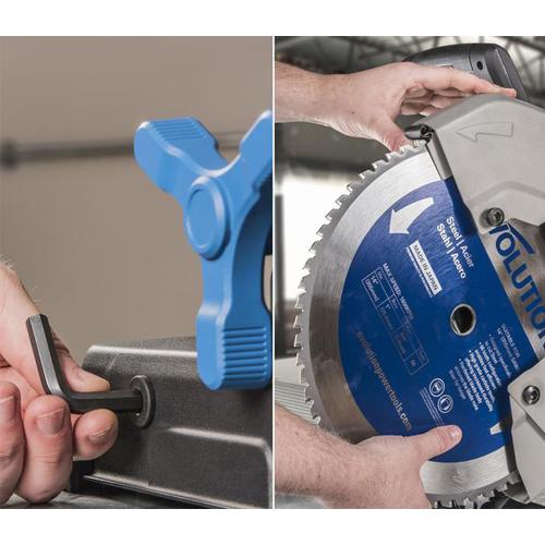 Pokosová pila EVOLUTION S355CPS Raptor a stojan EVOLUTION zdarma