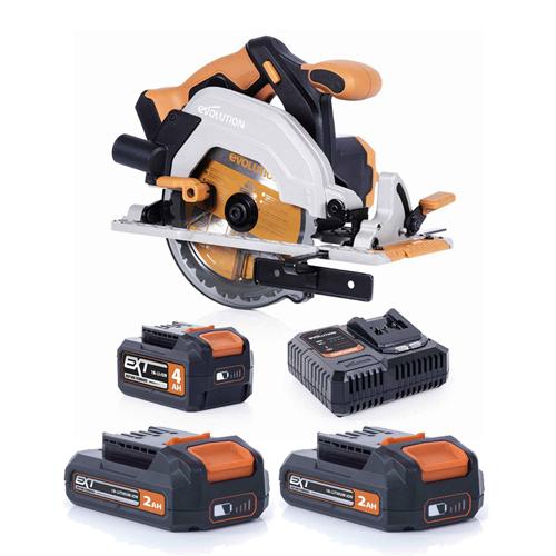 Okružní AKU pila EVO R165CCS-Li se 4,0Ah baterií a dalšími dvěma 2Ah bateriemi a nabíječkou ZDARMA