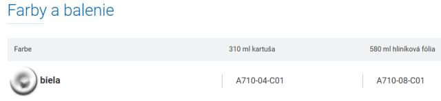 Parotěsný akrylový tmel OTTOSEAL A710 310 ml