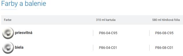 Polyuretanové lepidlo na AL konstrukce OTTOCOLL P86 310 ml