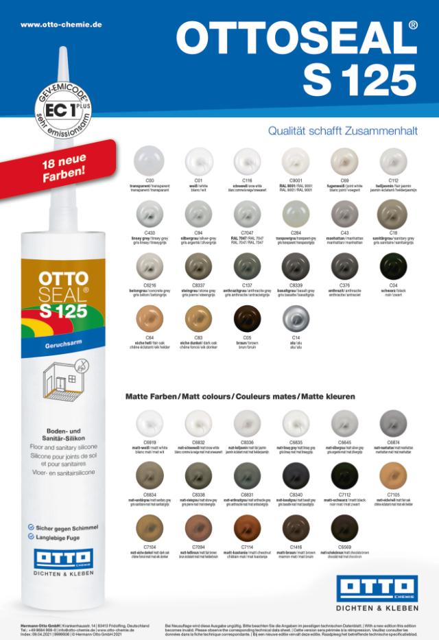 Podlahový a sanitární silikon OTTOSEAL S125 580 ml