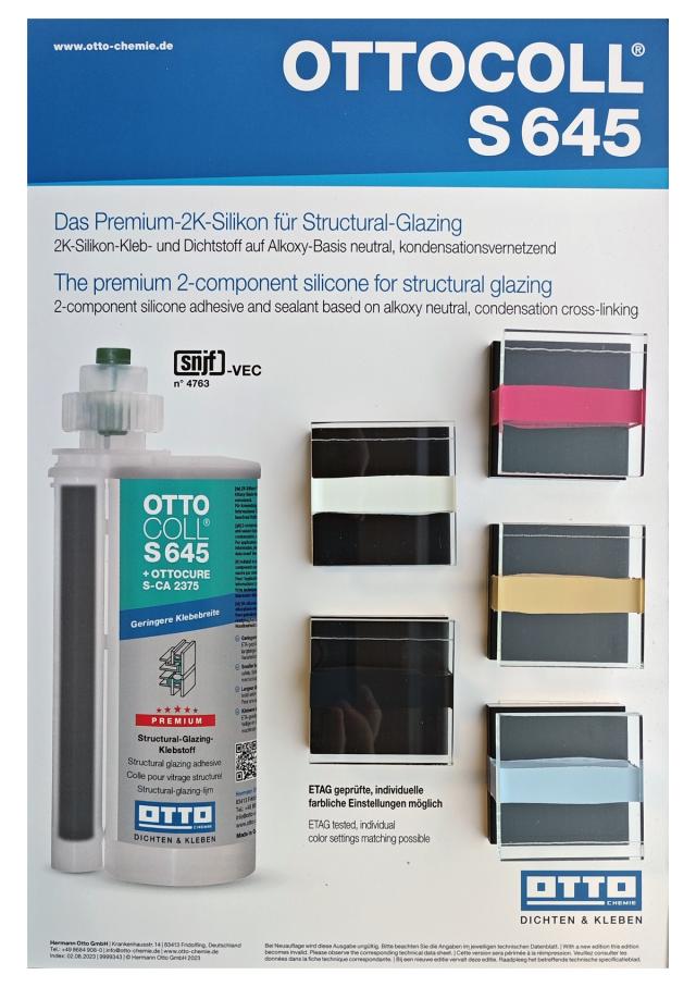 Strukturální SG 2-K lepidlo OTTOCOLL S645 490ml 