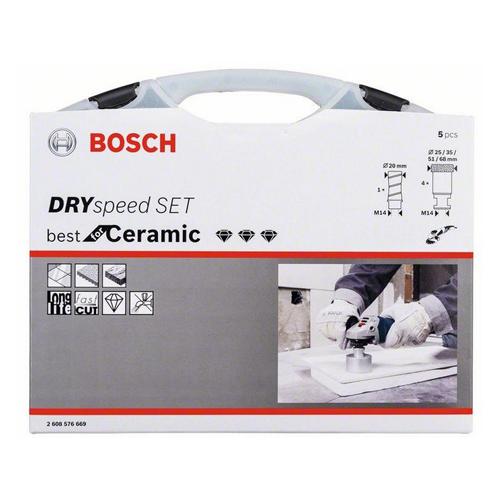 Diamantová korunka BOSCH Dry Speed 5ks sada do tvrdé keramiky