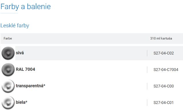 Potravinářský silikon OTTOSEAL S27 310 ml