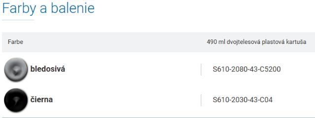 Silikonové 2K lepidlo OTTOCOLL S610 490 ml