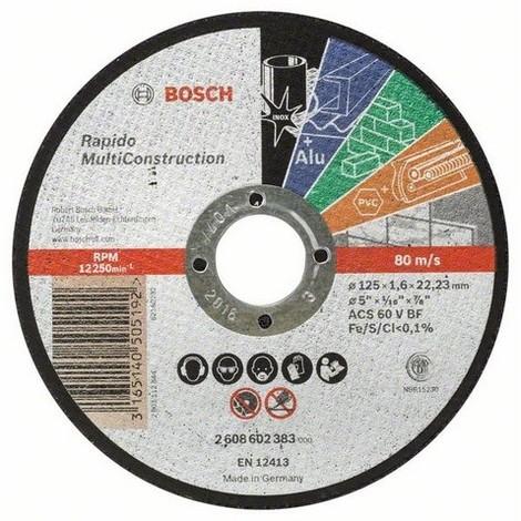 Řezný kotouč BOSCH MultiConstruction na nerez, hliník, plast, kámen a keramiku